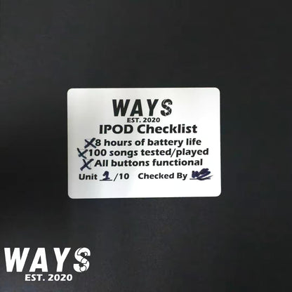 WAYS IPOD